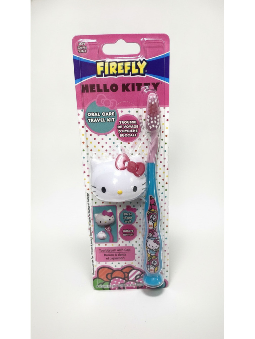 Hello Kitty Kids Toothbrush Soft Bristles Wall-Mountable Cute Design NEW